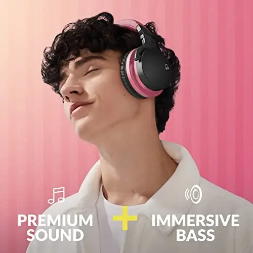 Million Sold Classic E7 Active Noise Cancelling Headphones with Upgraded HD Sound, Wireless Bluetooth Headphones Over The Ear Unequaled Comfort, Vivid Deep Bass, for Home Office Travel Birthday Gift - 3