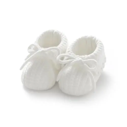 mimixiong Baby Booties Newborn Infant Sock Shoes Hand Knitting Crochet Boy and Girl Cozy Shoes - 1