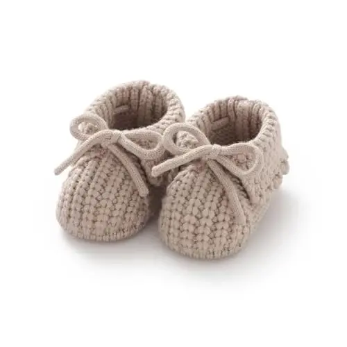 mimixiong Baby Booties Newborn Infant Sock Shoes Hand Knitting Crochet Boy and Girl Cozy Shoes 