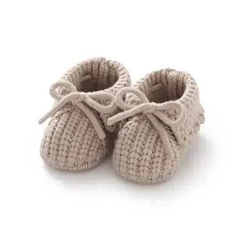 mimixiong Baby Booties Newborn Infant Sock Shoes Hand Knitting Crochet Boy and Girl Cozy Shoes - MIMIXIONG