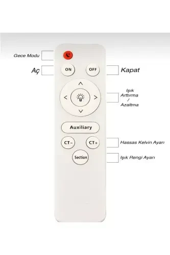 Mina Gold Kumandalı Ledli 3 Rangli Ledli Qandil-Gold - 5