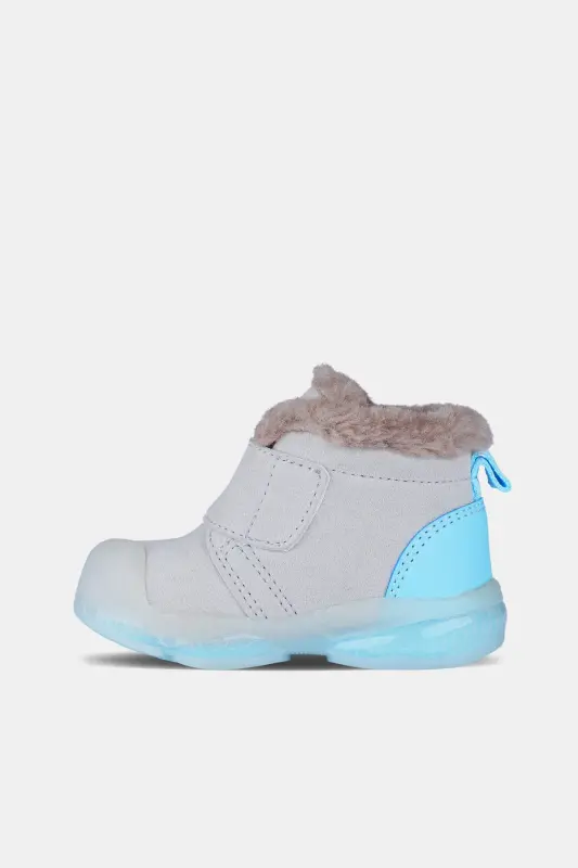 Mind Model Lighted Furry Lightweight Phylon Baby and Boy Gray Boot-Gray - 3