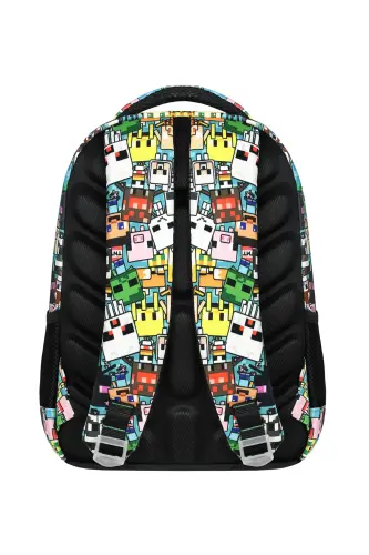 Mine Creeper 3'lü Set Ilkokul Çantası, Termal Beslenme Çantası Ve Kalem Kutusu Seti-Çok Renkli - 4