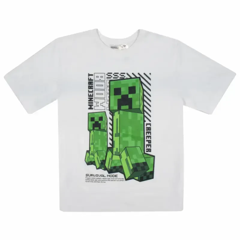 Minecraft Creeper Boys 3 Piece Tracksuit Pants Set - Zip Up Tracksuit, Short Sleeve T-Shirt, and Active Jogger Sweatpants Bundle Set for Kids and Toddlers (Size 4-16) - 5