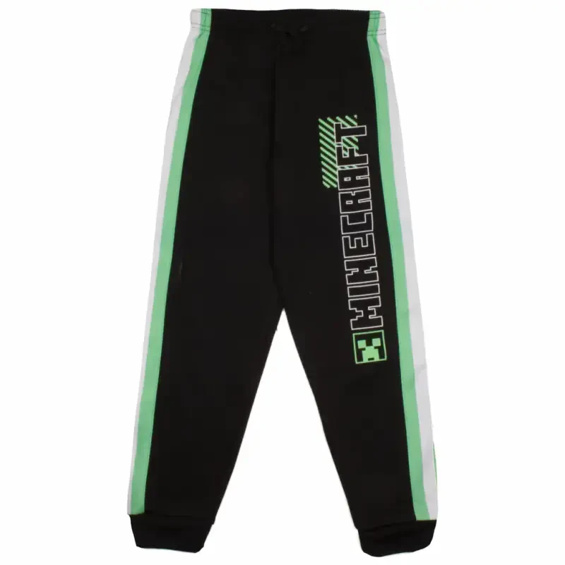 Minecraft Creeper Boys 3 Piece Tracksuit Pants Set - Zip Up Tracksuit, Short Sleeve T-Shirt, and Active Jogger Sweatpants Bundle Set for Kids and Toddlers (Size 4-16) - 7