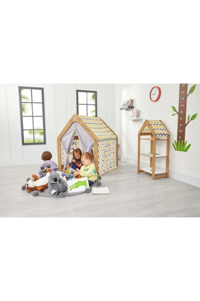 Minera Ahşап Montessori Детская игровая палатка Дом в стиле Типи Детская игрушка Naturel Sarı - Modazone