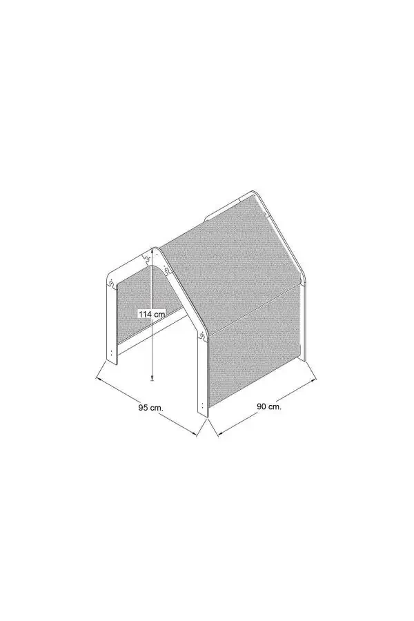 Minera Wooden Montessori Children's Play Tent House Native American Toy Natural Yellow - 2