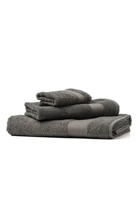 | Minerva | 100% Cotton Extra Soft Guest / Kitchen Towel-Anthracite - 2