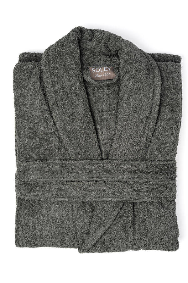 | Minerva | %100 Pamuk Kadın / Erkek Unisex Bornoz - Antrasit - 1