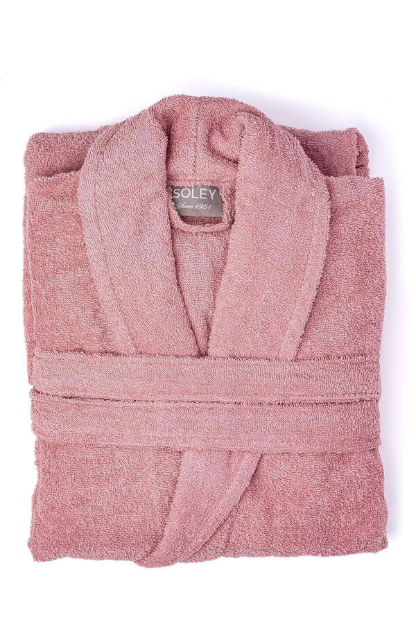 | Minerva | %100 Pamuk Kadın / Erkek Unisex Bornoz - Gül Kurusu - 1