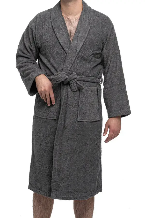 Minerva | 100% Paxta Ayollar/Erkaklar Unisex Xalat - 4