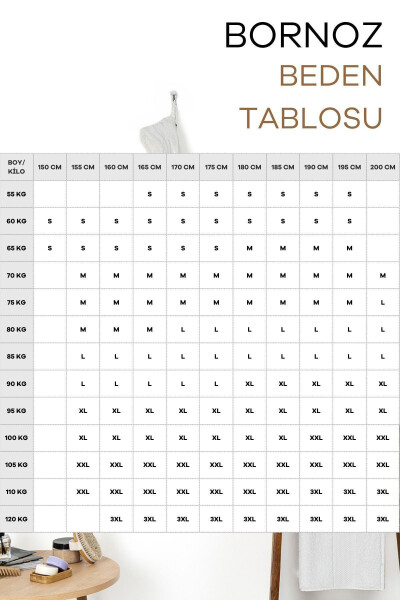 | Minerva | %100 Pamuk Kadın / Erkek Unisex Bornoz-Krem - 6