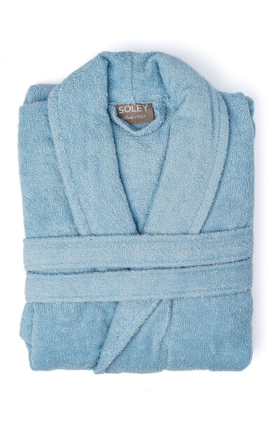 | Minerva | %100 Pamuk Kadın / Erkek Unisex Bornoz-Mavi 