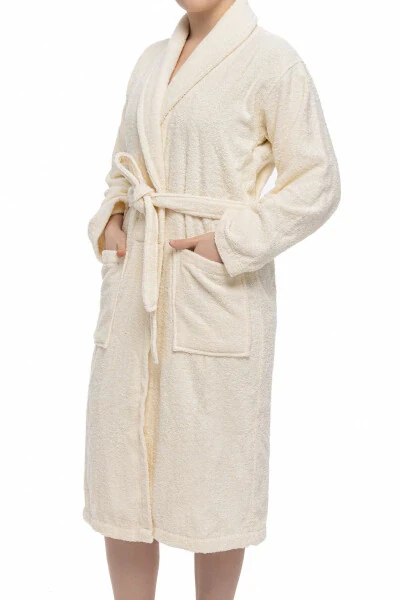 Minerva | 3XL Plus Size 100% Cotton Women's/Men's Unisex Bathrobe - 2