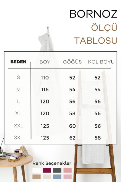 Minerva | 3XL Plus Size 100% Cotton Women's/Men's Unisex Bathrobe - 5