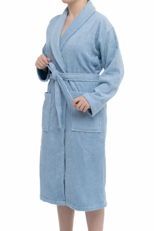 Minerva | 3XL Plus Size 100% Cotton Women's/Men's Unisex Bathrobe - 2