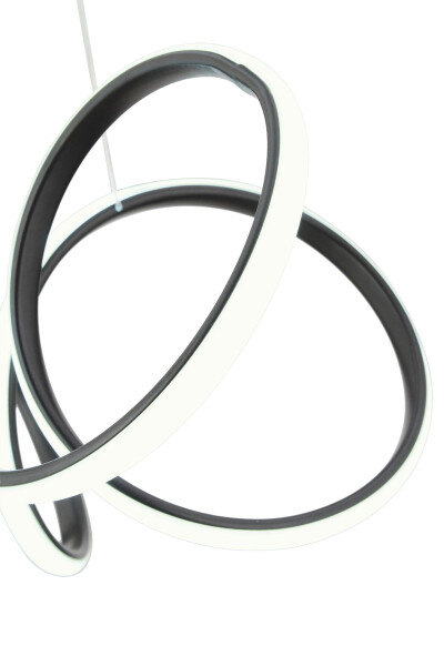 Minerva Black Modern Pendant White Light Living Room Kitchen Hall Led Chandelier - 5