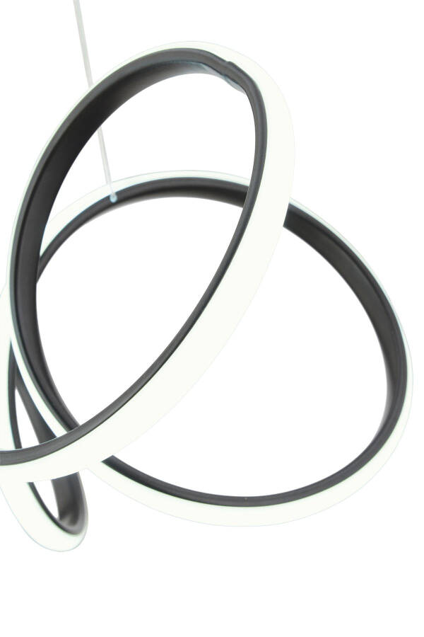 Minerva Black Modern Pendant White Light Living Room Kitchen Hall Led Chandelier - 5