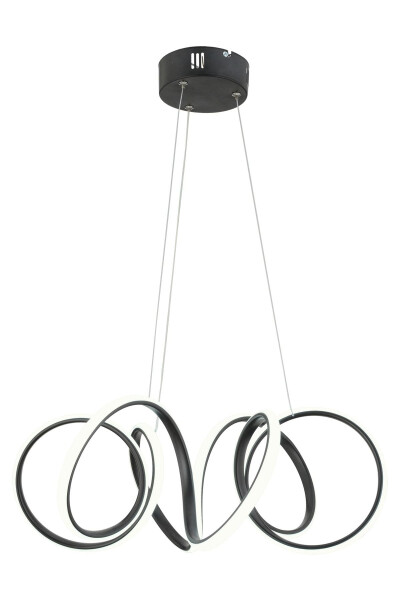 Minerva Black Modern Pendant White Light Living Room Kitchen Hall Led Chandelier - 6