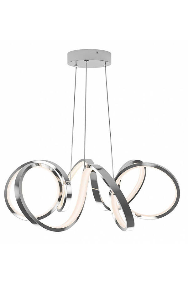 Minerva Chrome Modern Pendant White Light LED Chandelier Living Room Kitchen Room Hall LED Chandelier - 2