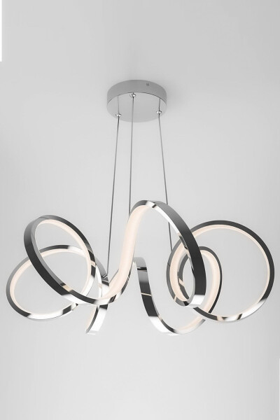 Minerva Chrome Modern Pendant White Light LED Chandelier Living Room Kitchen Room Hall LED Chandelier - 6