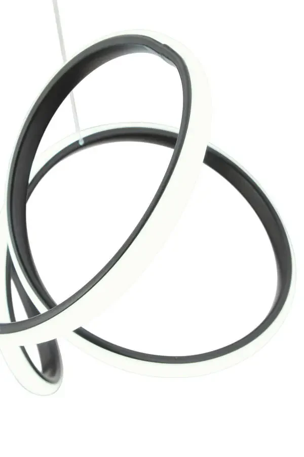 Minerva Siyah Modern Sarkıt Beyaz Işık Salon Mutfak Oda Hol Ledli Avize-Siyah - 5