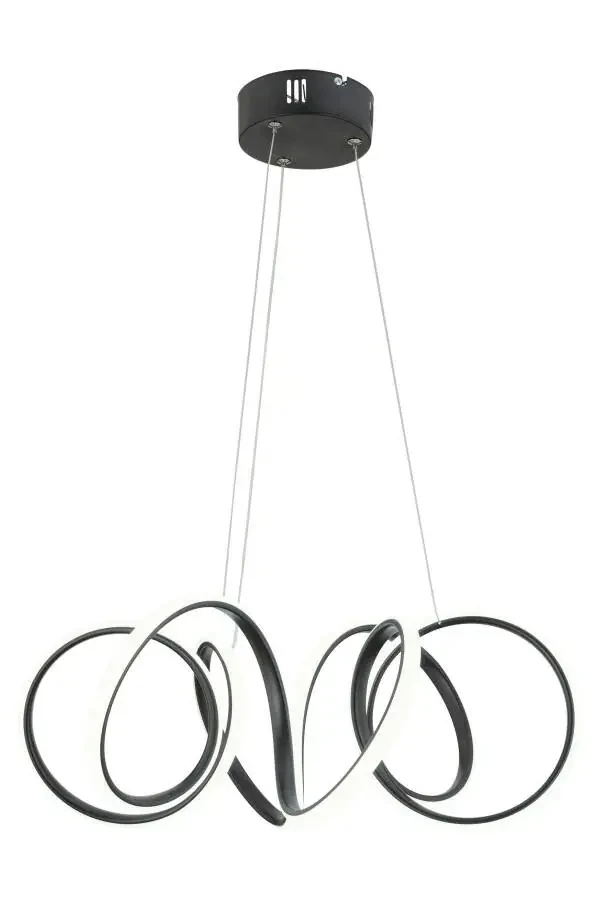 Minerva Siyah Modern Sarkıt Beyaz Işık Salon Mutfak Oda Hol Ledli Avize-Siyah - 6