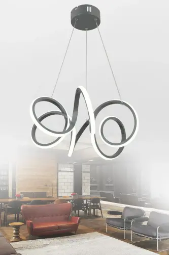 Minerva Smoky Modern Pendant White Light LED Chandelier Living Room Kitchen Room Hall LED Chandelier 