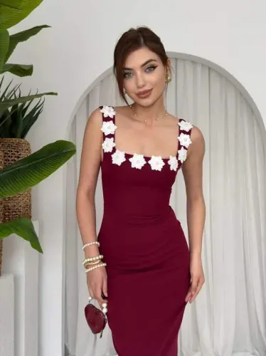 Ming Floral Detailed Dress - 1