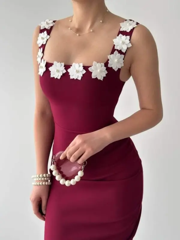 Ming Floral Detailed Dress - 7