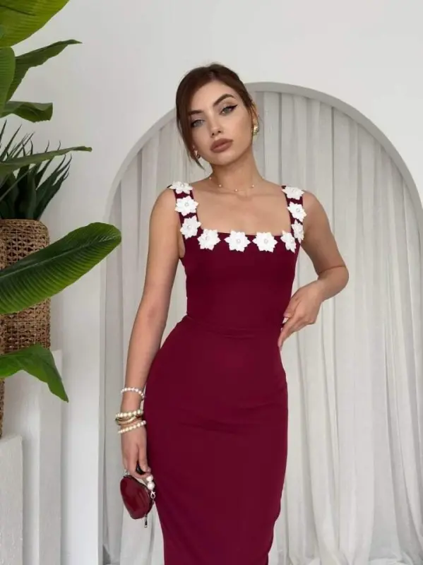 Ming Floral Detailed Dress - 3
