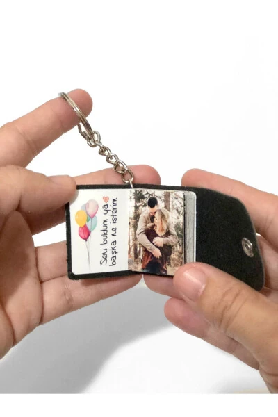 Mini album keychain, a gift for Mother's Day, Birthday, or any special occasion. - ANAHTAR KITAP (1)