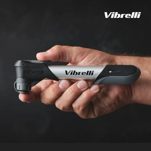 Vibrelli Mini Bike Pump - Presta & Schrader Bicycle Pump - 120 PSI Tire Pump for Road & MTB - No Valve Changing Needed - 7
