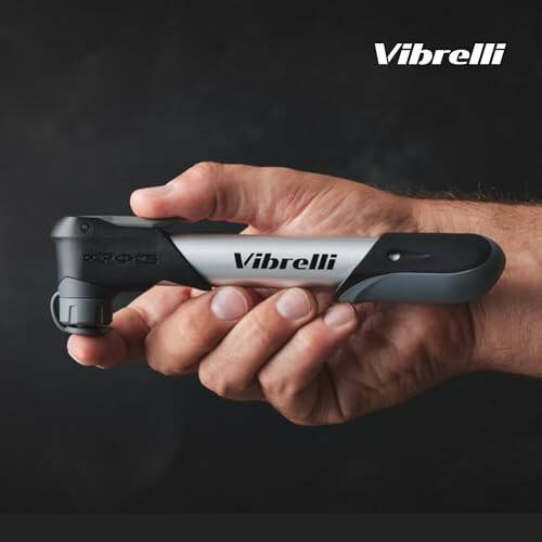Vibrelli Mini Bike Pump - Presta & Schrader Bicycle Pump - 120 PSI Tire Pump for Road & MTB - No Valve Changing Needed - 7
