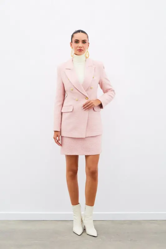 Mini Boy Tüvit Etek - PEMBE-PEMBE - 3