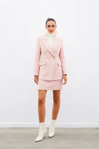 Mini Boy Tüvit Etek - PEMBE-PEMBE - 4