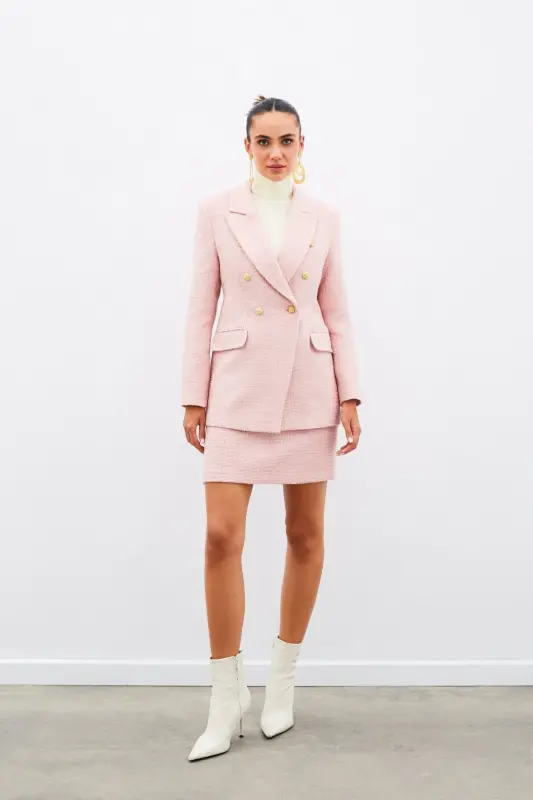 Mini Boy Tüvit Etek - PEMBE-PEMBE - 4