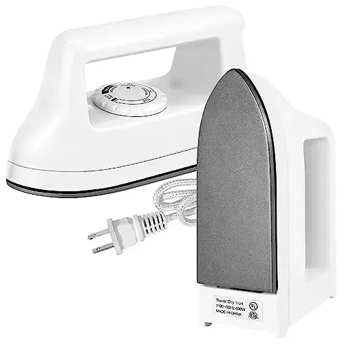 Mini Crafts Iron Handy Heat Press Machine Kit Portable with PVC Doormat for Heat Transfer, Charging Base Accessories for DIY T-Shirt Shoe Bag Vinyl Projects - KPX