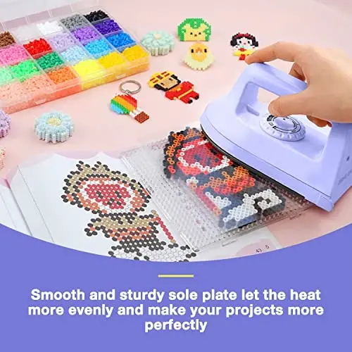 Mini Crafts Iron Handy Heat Press Machine Kit Portable with PVC Doormat for Heat Transfer, Charging Base Accessories for DIY T-Shirt Shoe Bag Vinyl Projects - 5