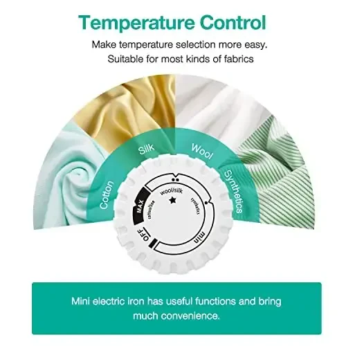 Mini Crafts Iron Handy Heat Press Machine Kit Portativ PVC Doormat bilan issiqlik o'tkazish uchun, DIY futbolka poyafzal sumkasi vinil loyihalari uchun zaryadlash bazasi aksessuarlari - 6