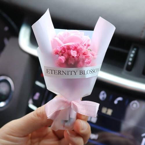 Mini Dried Flowers Bouquet for Car Air Vent Clips, Car Air Outlet Perfume Decoration, Car Air Fresheners Interior Accessories Car Decoration - 4