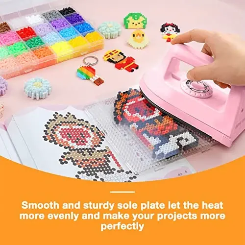 Mini Crafts Iron Handy Heat Press Machine Kit Portable with PVC Doormat for Heat Transfer, Charging Base Accessories for DIY T-Shirt Shoe Bag Vinyl Projects - 4