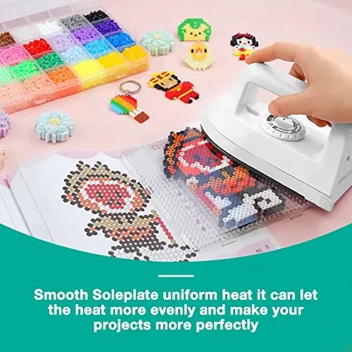 Mini Crafts Iron Handy Heat Press Machine Kit Portable with PVC Doormat for Heat Transfer, Charging Base Accessories for DIY T-Shirt Shoe Bag Vinyl Projects - 4