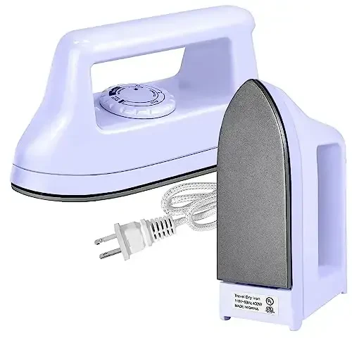 Mini Crafts Iron Handy Heat Press Machine Kit Portable with PVC Doormat for Heat Transfer, Charging Base Accessories for DIY T-Shirt Shoe Bag Vinyl Projects - 1