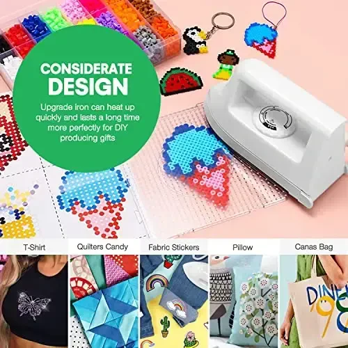 Mini hunarmandchilik tikuvchilik, sayohat dazmoli maishiy dazmol oson dazmol materiallari Mini elektr dazmol, mini issiqlik presslash mashinasi tikuvchilik dastgohi (oq) - 5