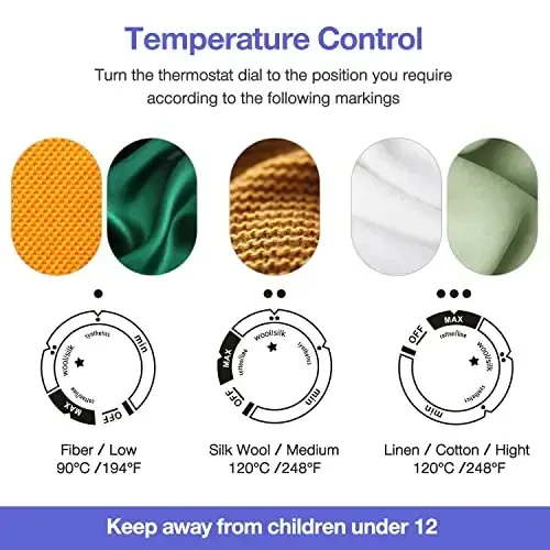 Mini Iron for Crafts and Quilting - Travel and Household Electric Heat Press Machine for Sewing Supplies (Purple) - 7