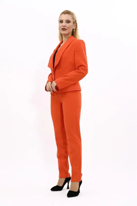 Мини Юбка & Брюки-трубы Комплект - Оранжевый - Оранжевый - 2