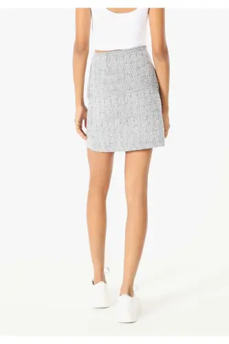Мини-юбка для женщин, обычного кроя, серого цвета (Cl1061394) - 2