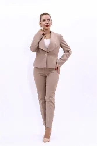 Mini Jacket & Skinny Pants Set-Stone-Stone - ÖNDER ÖZSOY (1)