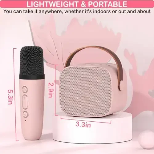 Mini Karaoke Machine for Kids & Adult, 4-12 Years Old Girls Christmas Birthday Gift for Boys, Karaoke Toys Gifts for Girls Ages 4, 5, 6, 7, 8, 9, 10, 12 +Year Old Birthday Party - 6